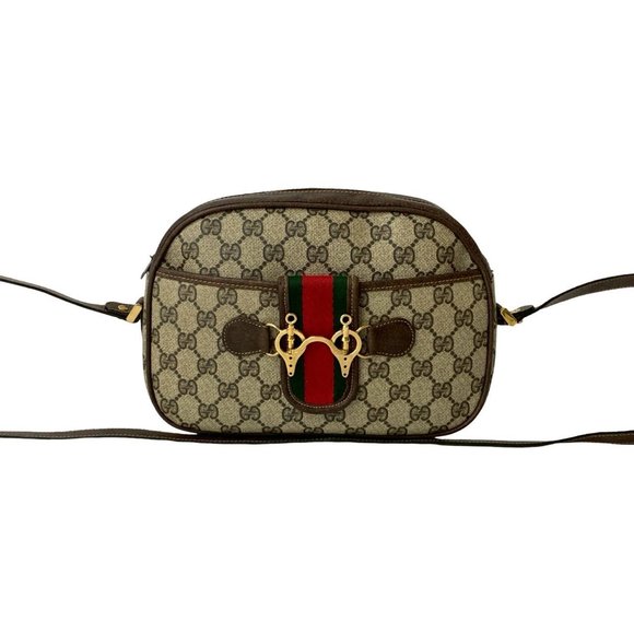 GUCCI Vintage Brown Leather Shoulder Bag - Picture 1 of 10